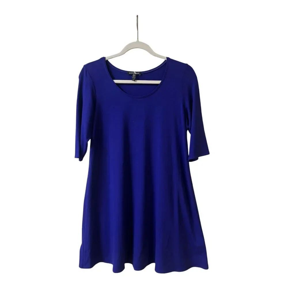 Eileen Fisher tunic style knit top purple sz Medium